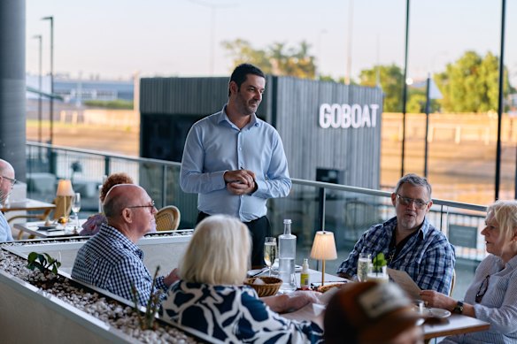 The restaurant makes the most of its waterside location.