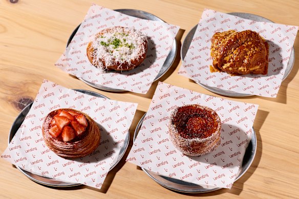 A selection of pastries at Landing Bakery.