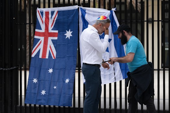 CEO of the executive council of Australian Jewry Alex Ryvchin. Outstde Bondi Pavilion.