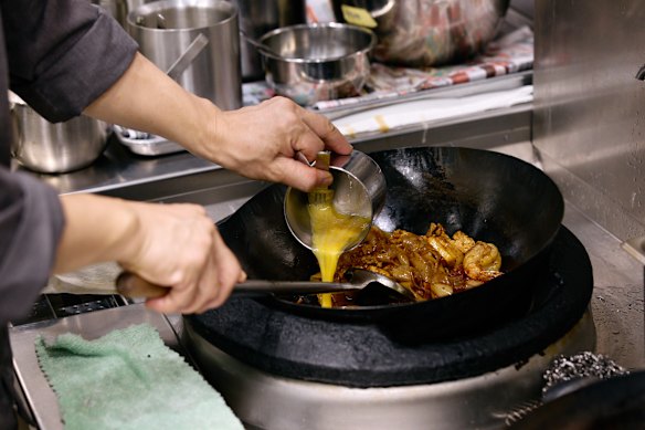 The Lais are careful to keep secret the specifics of their char kway teow recipe.