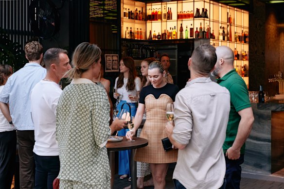 A bar and courtyard sit out front of the venue.