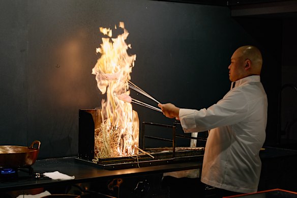 +81’s design is intended to keep the focus on the food, which isn’t without theatricality.