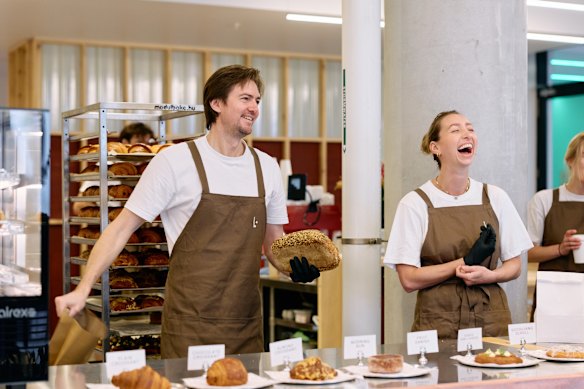 Tom Cooney at Landing Bakery in Scarborough.