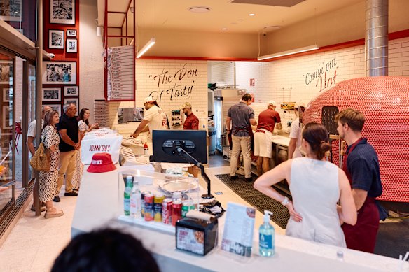 The shop is little more than a supersized hole-in-the-wall designed around its enormous Marana Forni pizza oven.