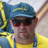 Australian swimming coach Michael Palfrey at training on Thursday in Paris.