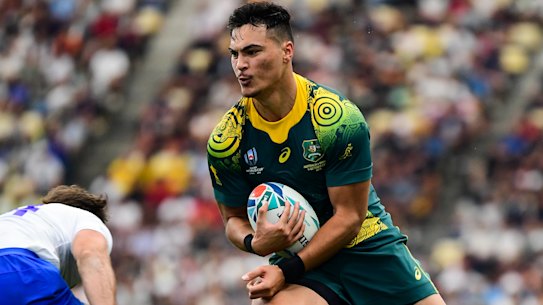 Selection gamble: Jordan Petaia will start at No.13 against England in the World Cup quarter final.