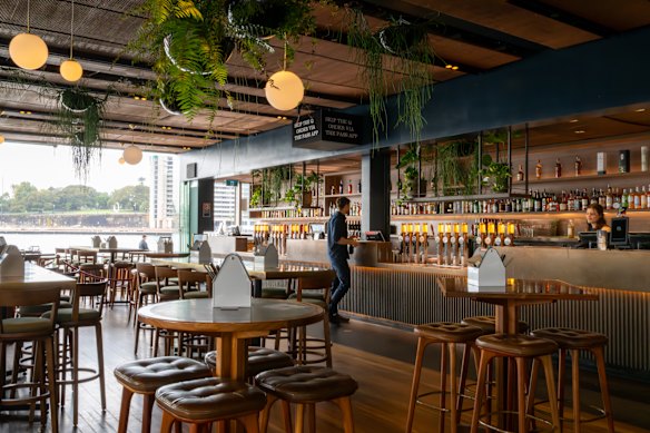 The ground floor beer garden.