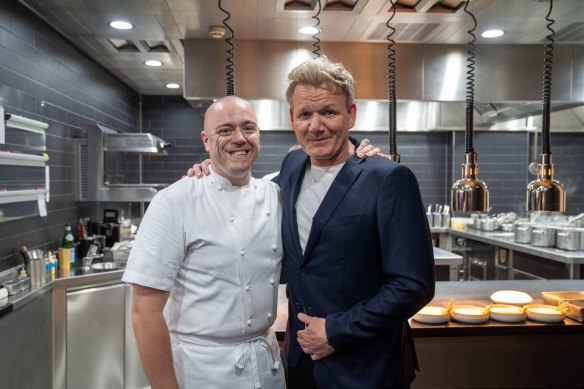 Matt Abe (left) and Gordon Ramsay.