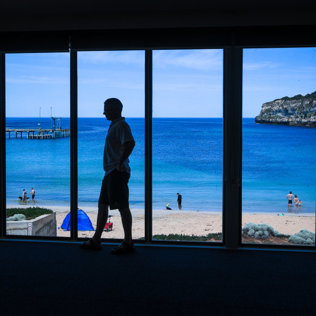 The view from the Port Campbell Surf Lifesaving Club on a calm day. 