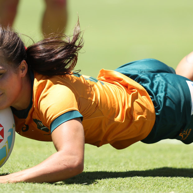 Madison Ashby scores against Canada.