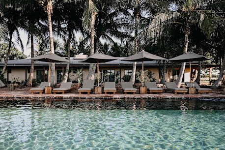 The pool at the station looks more Port Douglas than outback NT.