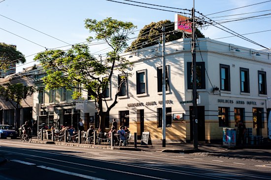 Old meets new at the Builders Arms Hotel on Gertrude Street.