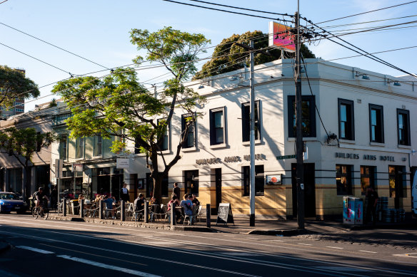 Old meets new at the Builders Arms Hotel on Gertrude Street.