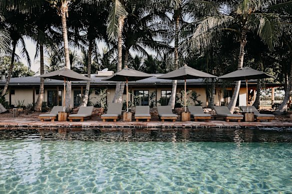 The pool at the station looks more Port Douglas than outback NT.