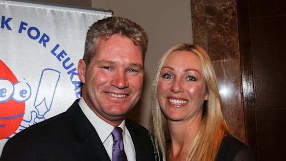 Former Australian cricketer Dean Jones and his wife Jane.