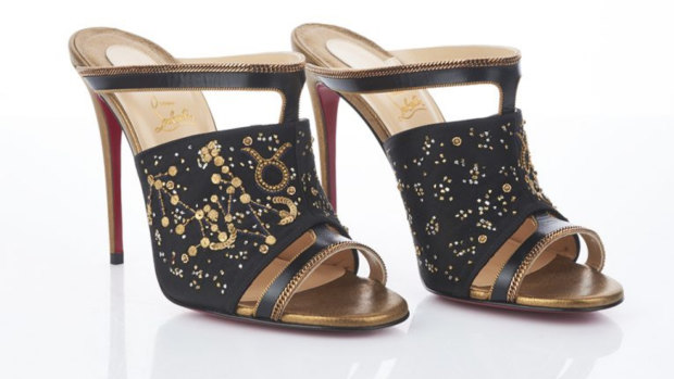 Christian Louboutin “Taurus Mule” with embroidered celestial details sold for $450.