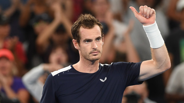 Early retirement? Andy Murray acknowledges the crowd after his first-round loss at Melbourne Park.