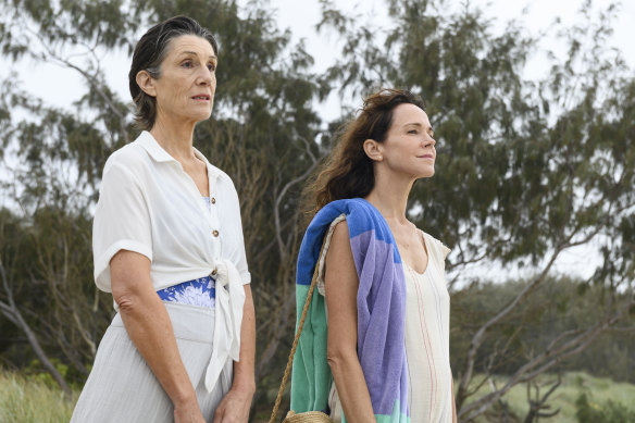 Harriet Walter (left) and Frances O’Connor in Foxtel’s new Australian drama, The End.