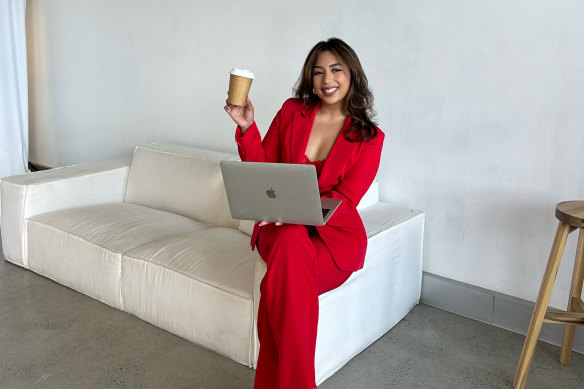 Social media concierge Kristine Satorre wears black to blend in and brings snacks for hungry brides on their wedding day.