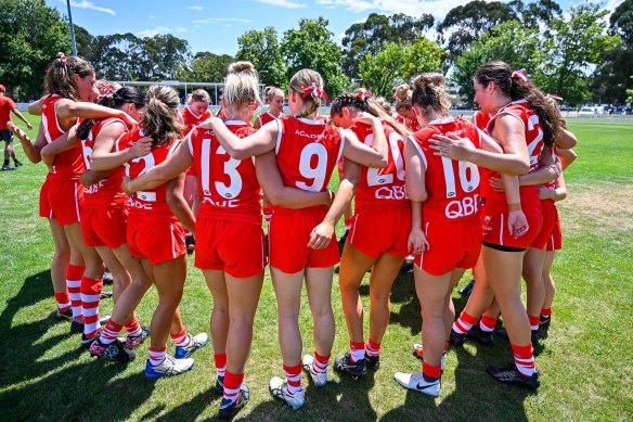 The Swans have almost 300 girls in their academy program - and they now have an AFLW team to aspire to.