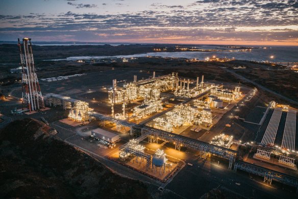 Woodside Petroleum’s Pluto onshore gas plant in Western Australia.