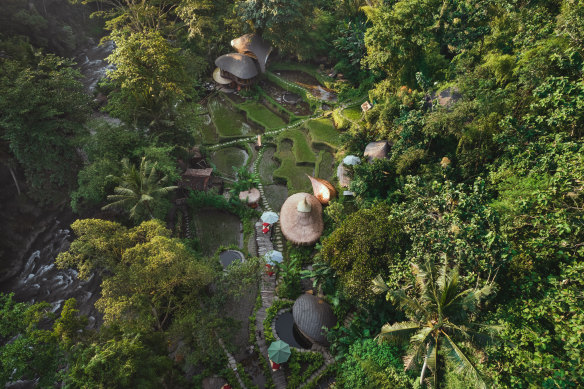 Bambu Indah, the Hardys’ wondrous nature-immersed resort, south of Ubud.