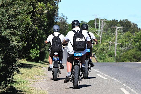 Fat-tyred electric bikes are wildly popular among schoolboys.