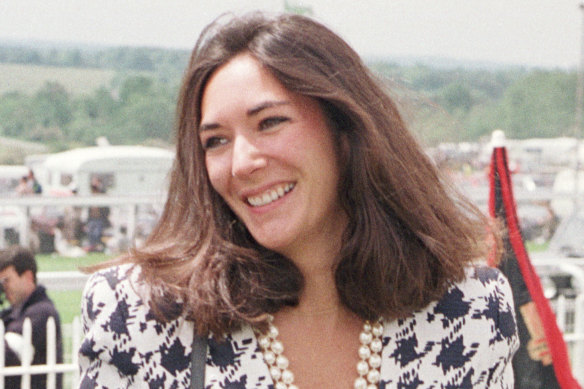 Ghislaine Maxwell at Epsom Racecourse in 1991.