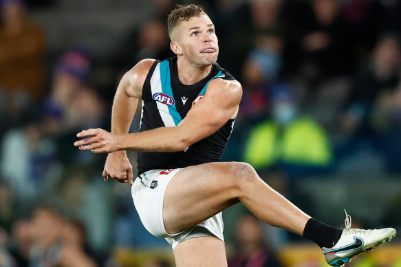 Port Adelaide’s Dan Houston is still being courted by a number of Melbourne-based clubs.
