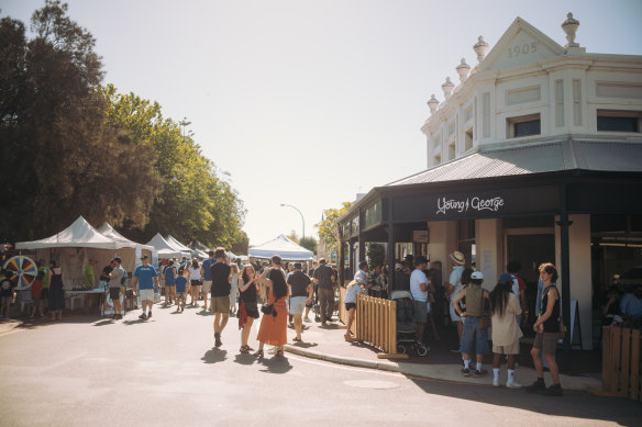 George Street in East Fremantle has periods of high foot traffic.