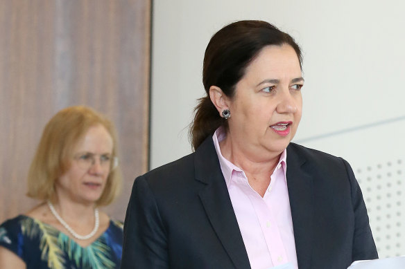 Queensland Premier Annastacia Palaszczuk and Chief Health Officer Jeannette Young.