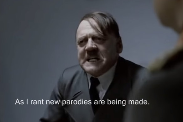 An employee at BP was sacked after he used a scene from the 2004 film Downfall about Adolf Hitler in a video meme during a long-running wages dispute.
