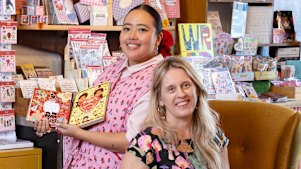 Teacher and crafts lover Alouise Somera, left, and Christina Kelly, founder of Sydney inner west boutique Made590.