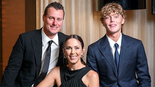 The Hewitts: Lleyton Hewitt, Bec Hewitt and Cruz Hewitt.