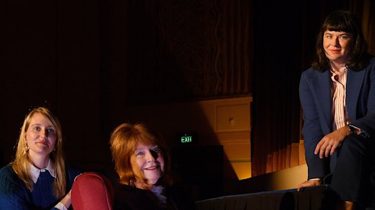  (from left) Babyteeth director Shannon Murphy, executive producer Jan Chapman and producer Alex White at the Randwick Ritz.