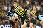 James Tedesco in action on Sunday night.
