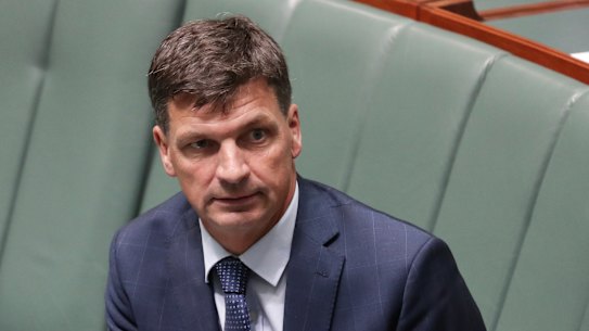 Energy and Emissions Reduction Minister Angus Taylor. 