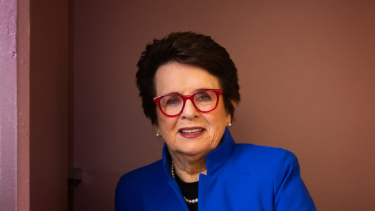 Ground-breaking tennis star Billie Jean King. 