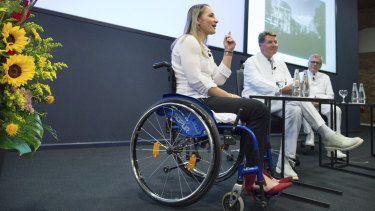 Olympic track cycling champion Kristina Vogel became a paraplegic in a training accident.