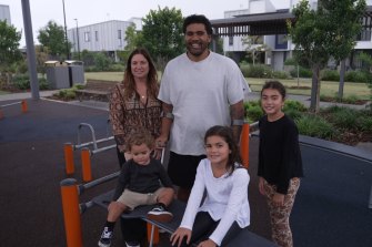 Mose Masoe and family at home on the Sunshine Coast