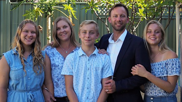 Vince Connelly with his family. 