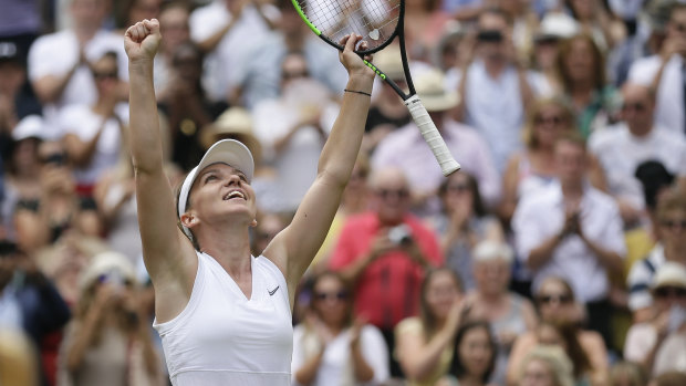 Romania's Simona Halep is one step away from her first Wimbledon title.