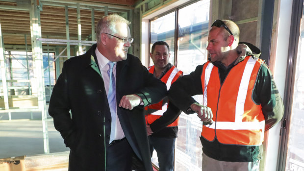 Prime Minister Scott Morrison announced the $688 million HomeBuilder program in Googong last week.