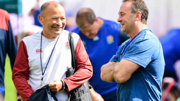 League link: Ricky Stuart joined Eddie Jones' England camp during the 2019 Rugby World Cup – but the intel exchange would have gone both ways.