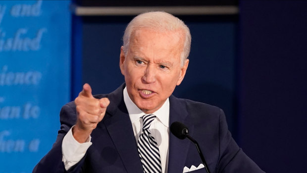 Joe Biden, the 2020 Democratic presidential candidate, speaks during the debate. 