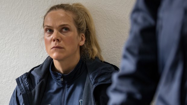 Football coach Helena Mikkelsen (Ane Dahl Torp) battles sexism on and off the field in Home Ground.