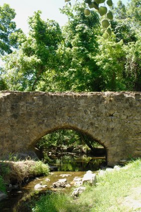 Mission Espada and the acequia.