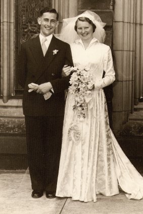 Brian and Joyce Garth at their wedding in 1953.
