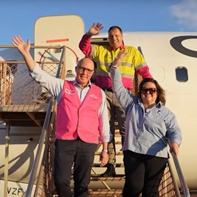 Opposition Leader Peter Dutton with mining magnate Gina Rinehart.
