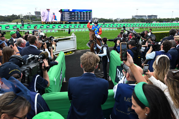 Randwick Racecourse was a sea of green for the biggest race on the NSW calendar. 